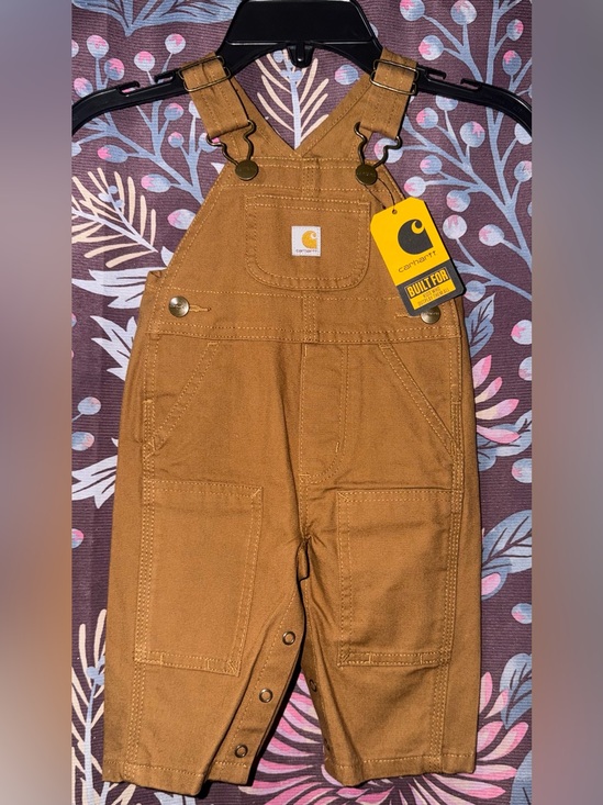 Carhartt Other - Carhartt Kids Tan/Brown Canvas Overalls with Utility Pockets
